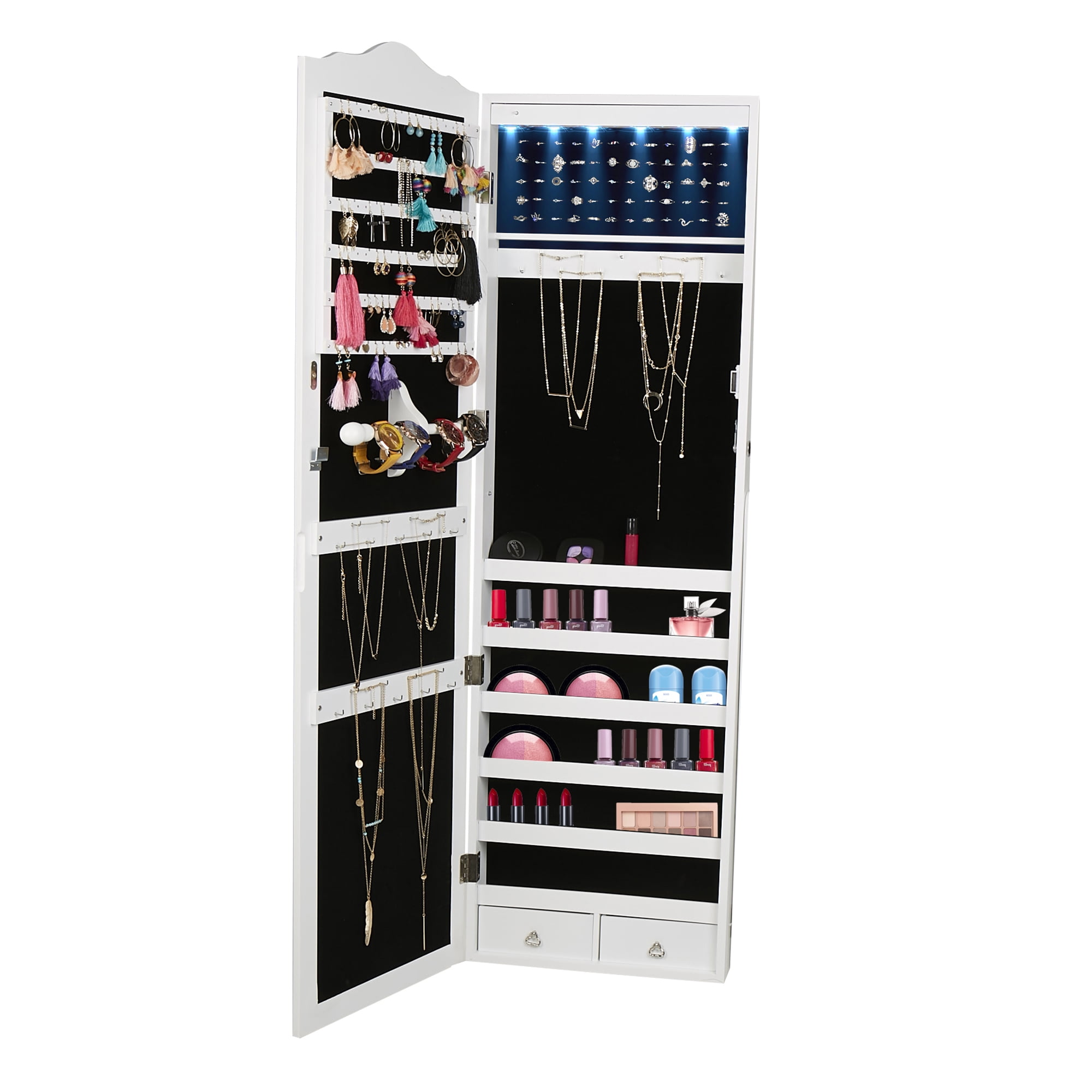 Mind reader jewelry cabinet mirror discount