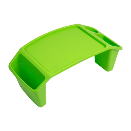 Mind Reader Kids Lap Desk, Activity Tray, Drawing, Stackable, Classroom, Portable, Plastic, Green