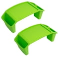 thumbnail image 1 of Mind Reader Kids Lap Desk, Activity Tray, Drawing, Stackable, Portable, Plastic, 22.25"L x 10.75"W x 8.5"H, Set of 2, Green, 1 of 9