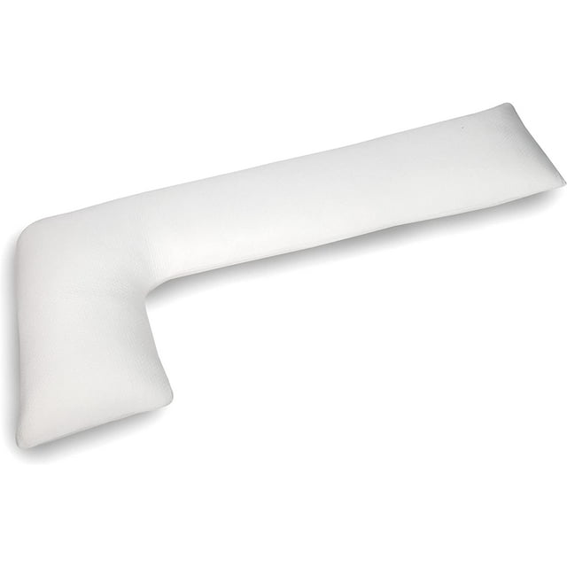 Mind Reader LShaped Shredded Memory Foam Body Pillow, Perfect For Side
