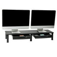 thumbnail image 1 of Mind Reader Large Dual Monitor Stand for Computer Screens with 2 Storage Drawers, Black, 1 of 8