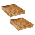 thumbnail image 1 of Mind Reader Lattice Collection, Paper Tray, Set of 2, Office, Rayon from Bamboo, Brown, 1 of 10