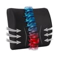 thumbnail image 1 of Mind Reader Lumbar Support Pillow with Air-Cloud Technology, Office Chair Back Cushion, Memory Foam, Black, 1 of 4