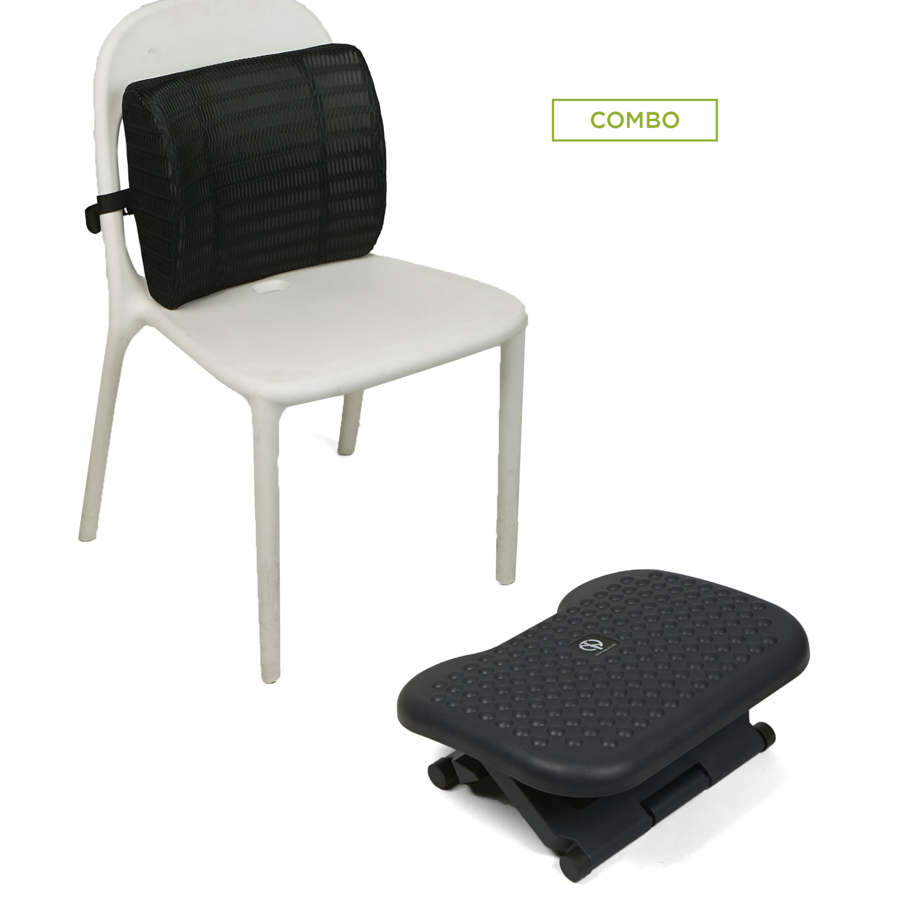 Cubii Cushii - Lumbar Support With Memory Foam Cushion For Back and Lower  Back Pain Relief - It Fits Where You Sit, Desk, Office, Kitchen Chairs