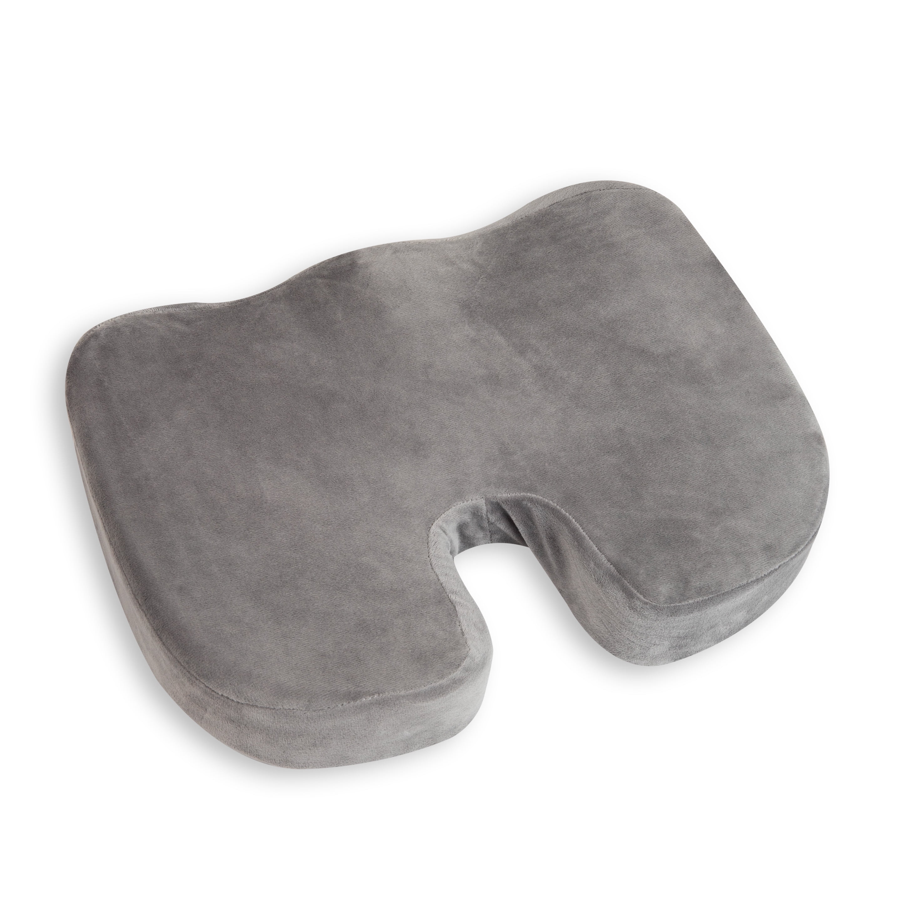 Gray Memory Foam Ergonomic Seat Cushion with Anti-Slip Base