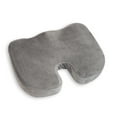 thumbnail image 1 of Mind Reader Memory Foam Seat Cushion, Ergonomic Pressure Relief for Office, Car, and More, Gray, 1 of 14