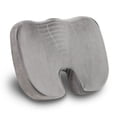 thumbnail image 1 of Mind Reader Memory Foam Seat Cushion, Ergonomic Pressure Relief for Office, Car, and More, Gray, 1 of 10