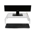 thumbnail image 1 of Mind Reader Mesh Monitor Stand, Metal Mesh Riser & Desk Organizer, White, 1 of 7
