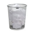 thumbnail image 1 of Mind Reader Mesh Trash Can, 16.65L (4.4 gal), Waste Paper Basket, Round, Office, Metal, Silver, 1 of 9