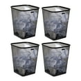 thumbnail image 1 of Mind Reader Mesh Trash Can, Waste Paper Basket, Square, Office, Metal Mesh, Set of 4, Black, 1 of 8