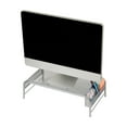thumbnail image 1 of Mind Reader Metal Mesh Monitor Stand, Laptop Riser with 2 Compartments, Silver, 1 of 7