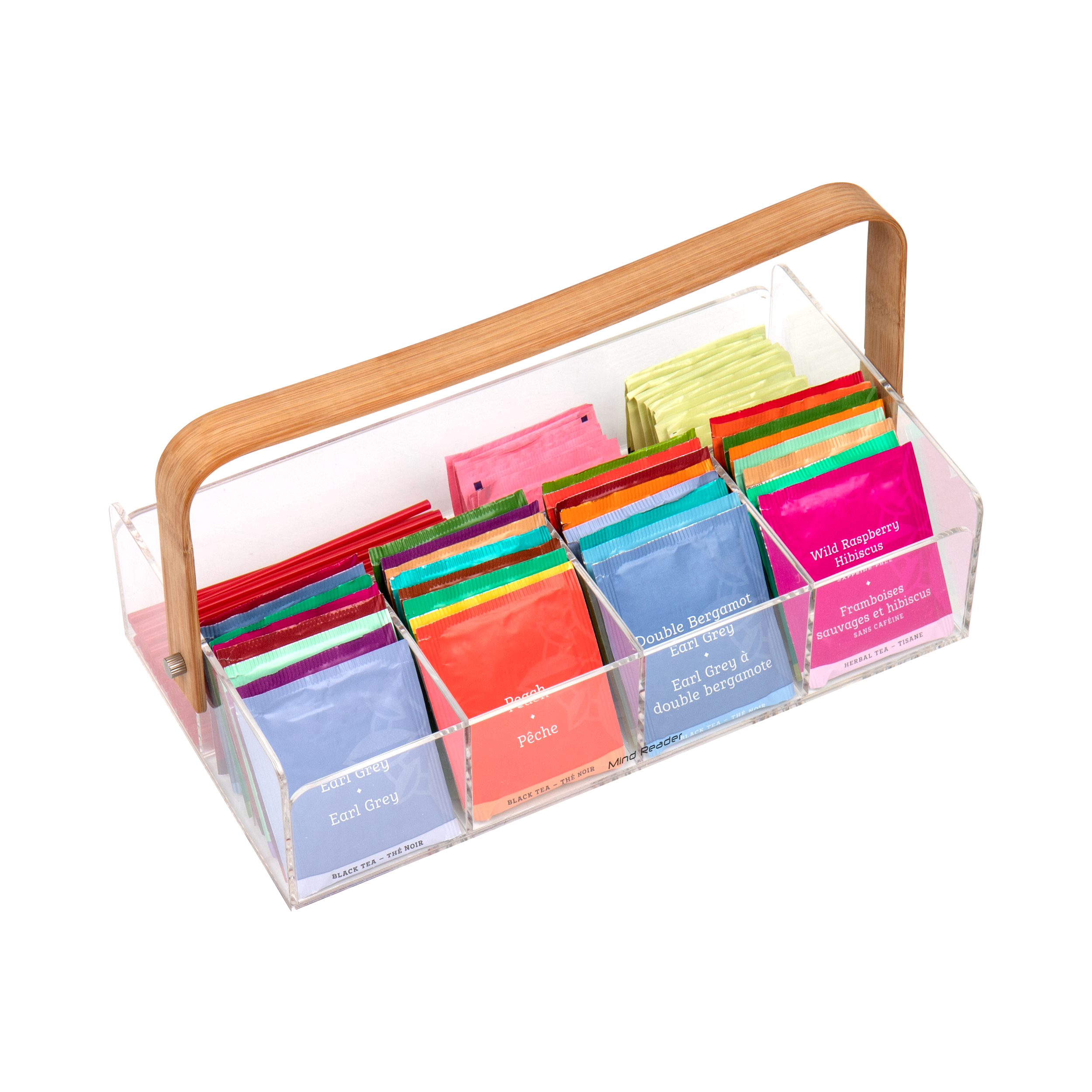 Mind Reader Modern Collection, Tea Bag Basket, 48 Tea Bag Capacity, Breakroom, Countertop