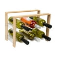 thumbnail image 1 of Mind Reader Modern Collection, Wine Rack, 6 Bottle Capacity, Serveware, Countertop Organizer, Rayon from Bamboo and Acrylic, Brown, 1 of 8