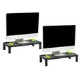 thumbnail image 1 of Mind Reader Monitor Stand, Laptop Riser, Desktop Organizer, Office, Plastic, 21.75"L x 10.25"W x 4.5"H, Black, 1 of 9