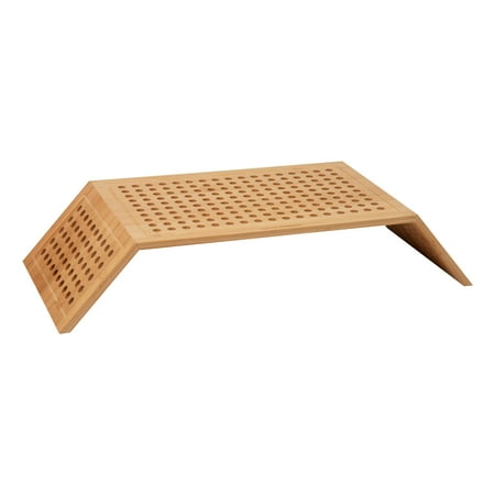 Mind Reader - Lattice Collection Foldable Bamboo Monitor Stand - Brown