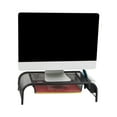 thumbnail image 1 of Mind Reader Monitor Stand, Ventilated Laptop Riser, Paper Tray, Storage, Office, Metal, Black, 1 of 8
