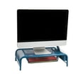 thumbnail image 1 of Mind Reader Monitor Stand, Ventilated Laptop Riser, Paper Tray, Storage, Office, Metal, Turquoise, 1 of 8
