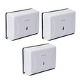 thumbnail image 1 of Mind Reader Multifold Paper Towel Dispenser, Paper Towel Holder, Restroom, Wall Mount, Set of 3, White, 1 of 10