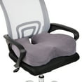 thumbnail image 1 of Mind Reader Air-Cloud Memory Foam Seat Cushion, 18"L x 16.75"W x 4"H, Grey, 1 of 7