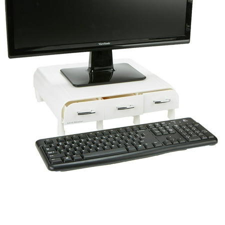 Mind Reader - PC Laptop IMAC Monitor Stand - White