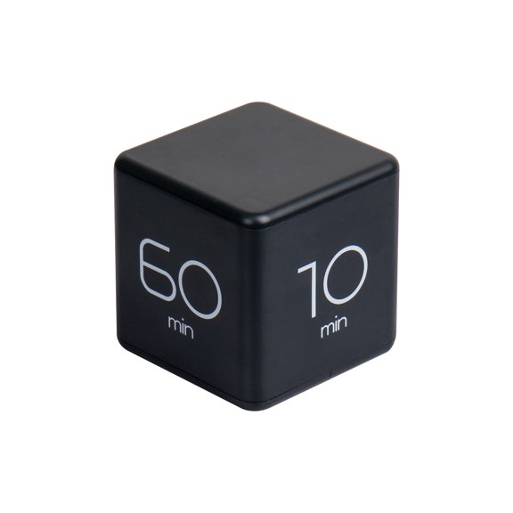 Mind Reader Productivity Timer, Four Time Settings, 2 Volume Settings, Portable, Motiviating, Stopwatch Sound, Versatile, Black
