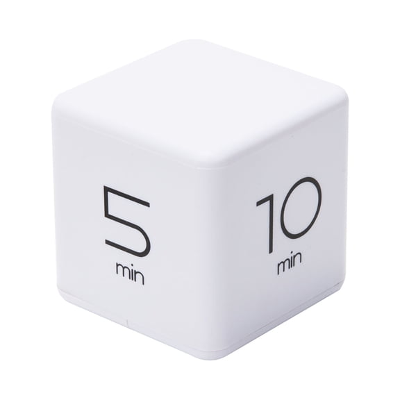Mind Reader Productivity Timer, Four Time Settings, 2 Volume Settings, Portable, Motiviating, Stopwatch Sound, Versatile, White
