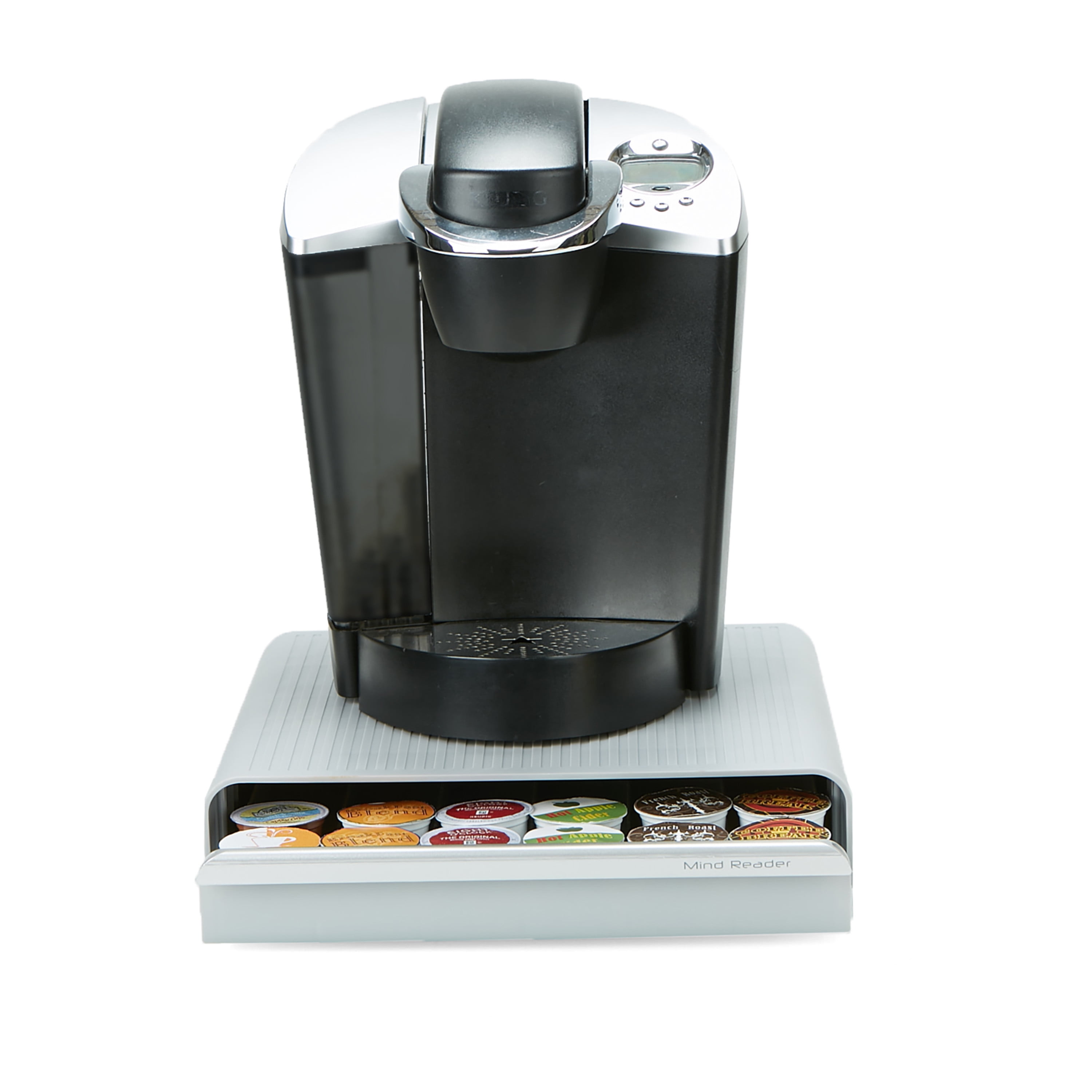 Gray Heavy-Duty Plastic Coffee Pod Drawer Organizer