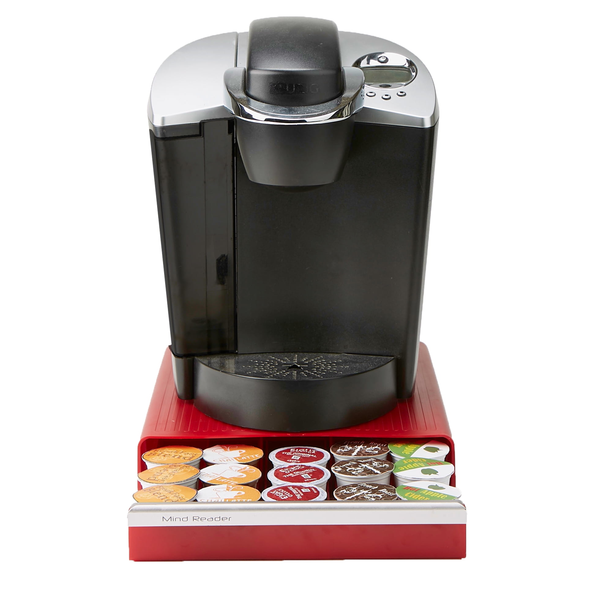 Mind Reader Single Serve Coffee Pod Drawer and Holder, Red