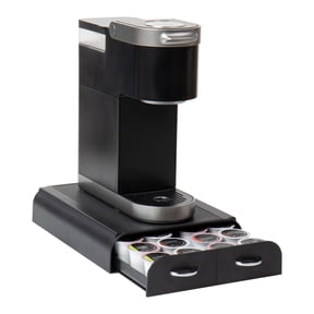 Mind Reader Single Serve Pod Organizer, 2 Drawers, Keurig Mini Compatible, 2.5"H, Black