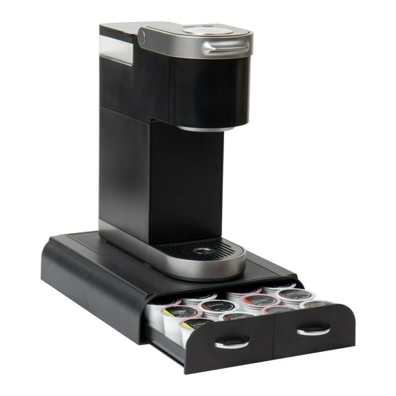 Mind Reader Single Serve Pod Organizer, 2 Drawers, Keurig Mini Compatible, 2.5"H, Black