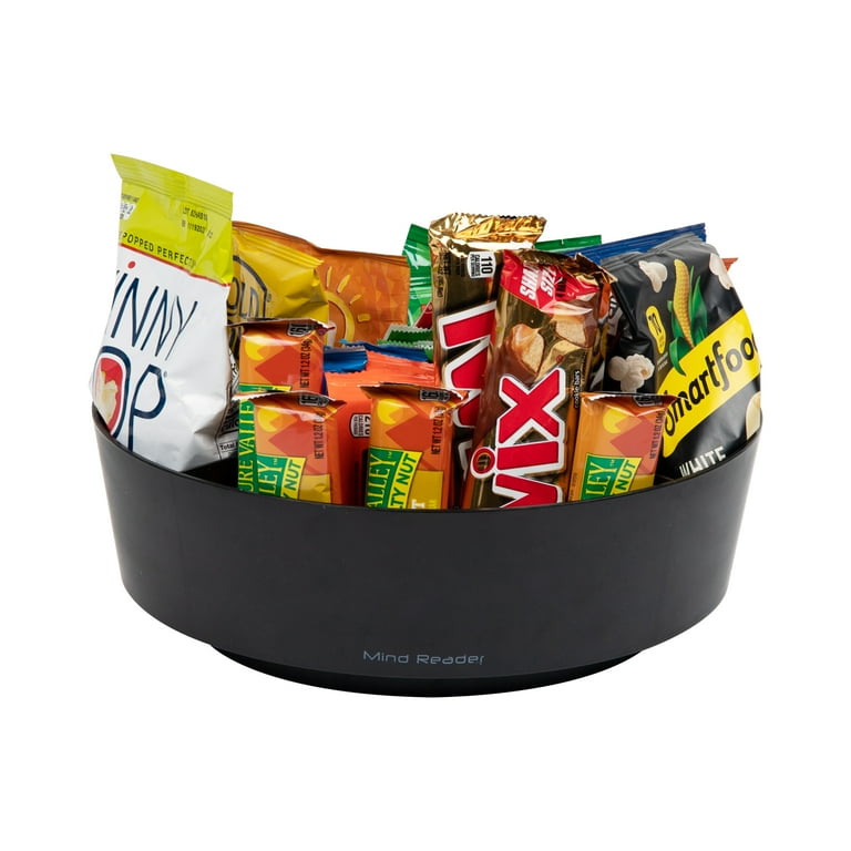 Mind Reader 4-Compartment Snack Carousel Organizer - 4 Compartment(s) - Rotate, Lightweight - Black - 1 Each Mind Reader 4-Compartment Snack Carousel Organizer - 4 Compartment(s) - Rotate, Lightweight - Black - 1 Each