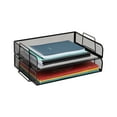thumbnail image 1 of Mind Reader Stackable Paper Tray, Desktop Organizer, File Storage, Office, Metal, 2 Pcs., Silver, 1 of 10