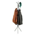 thumbnail image 1 of Mind Reader Freestanding Coat Rack, Multi-Hook Organizer for Office or Entryway, Metal, Silver, 1 of 9
