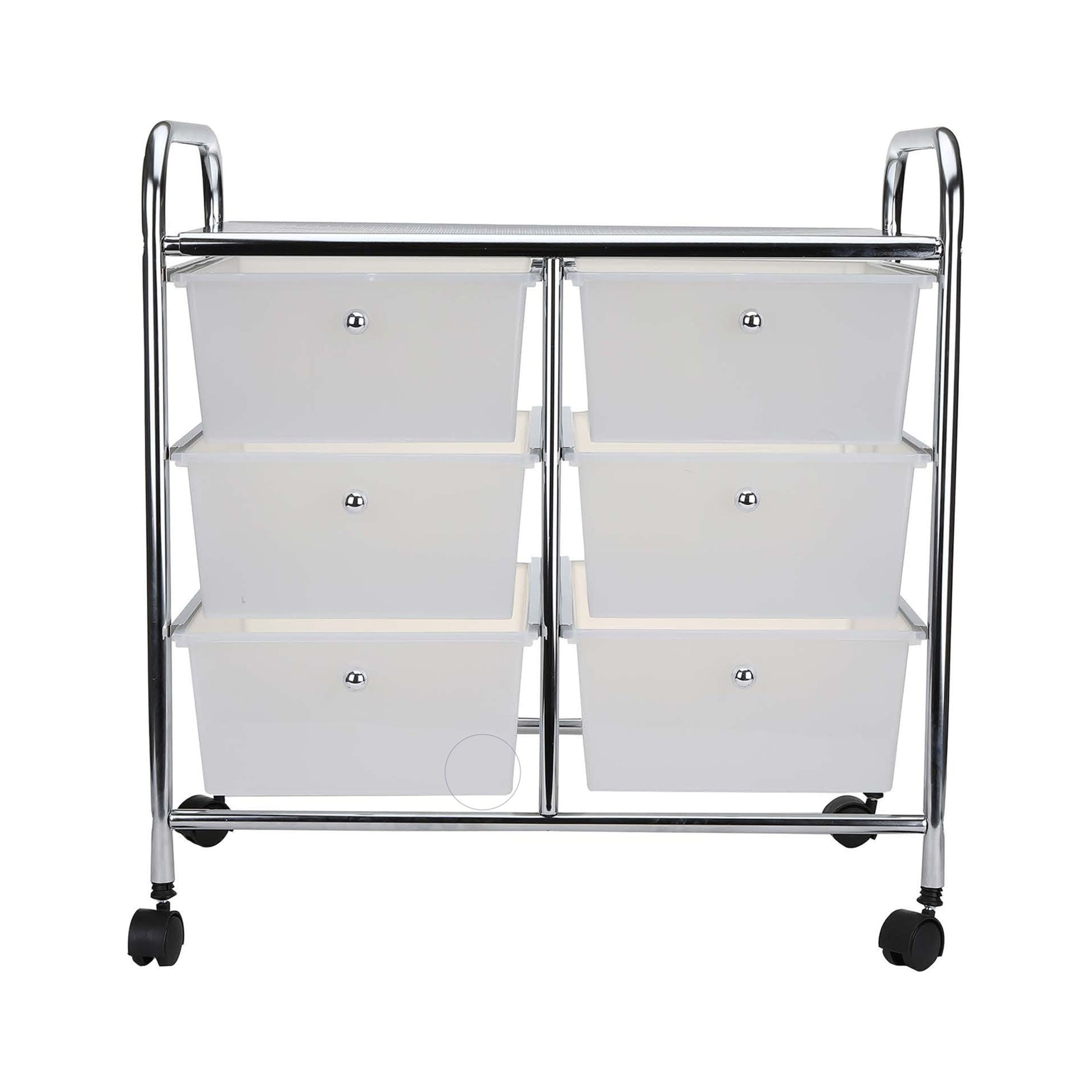 Mind Reader Storage Drawer Rolling Utility Cart, 6 Drawer Organizer