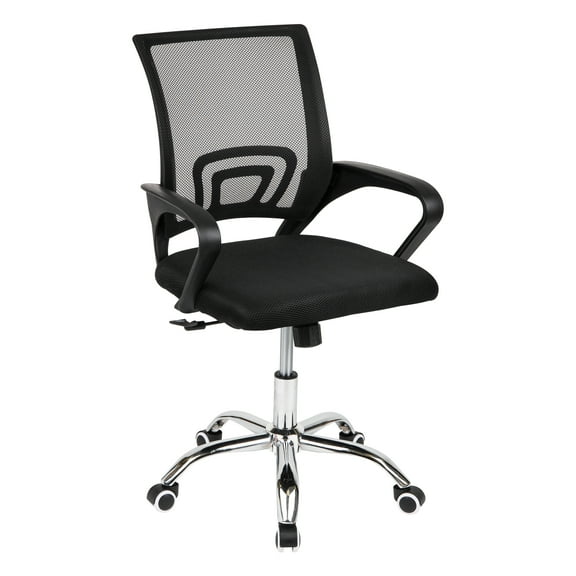 Mind Reader Swivel Office Chair with Wheels, Height Adjustable, Desk Chair 22.5"L x 22.5"W x 33-37"H
