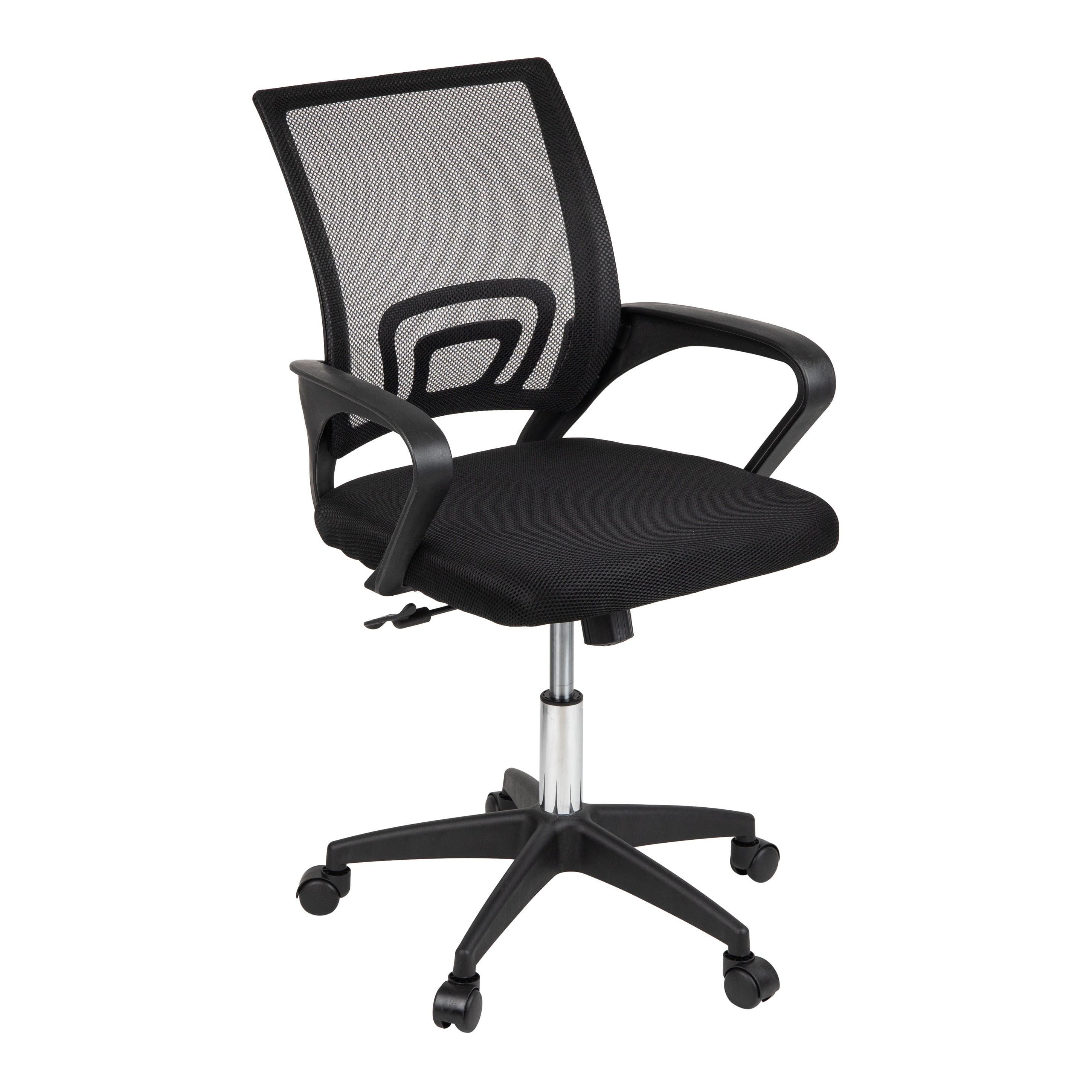 Mind Reader Swivel Office Chair with Wheels, Height Adjustable, Desk Chair, Office, 23"L x 21"W x 34.25-38"H