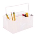 thumbnail image 1 of Mind Reader Utensil Holder, Silverware Organizer, Caddy, Metal, 7"L x 7"W x 5"H, White, 1 of 8