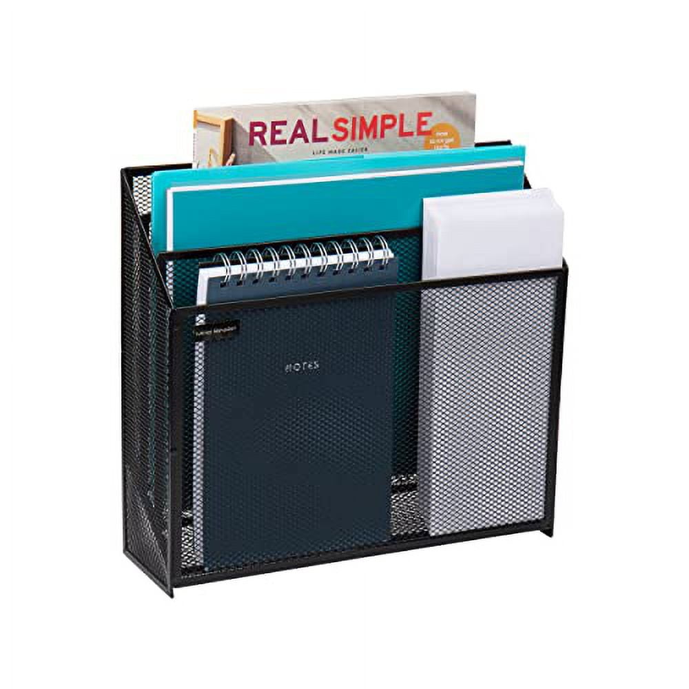Mind Reader Black Steel Mesh 3-Tier Document Sorter