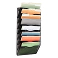 thumbnail image 1 of Mind Reader Wall File Organizer, 8 Pocket Hanging Document Rack, Office Wall Mount, Metal Mesh, Black, 1 of 6