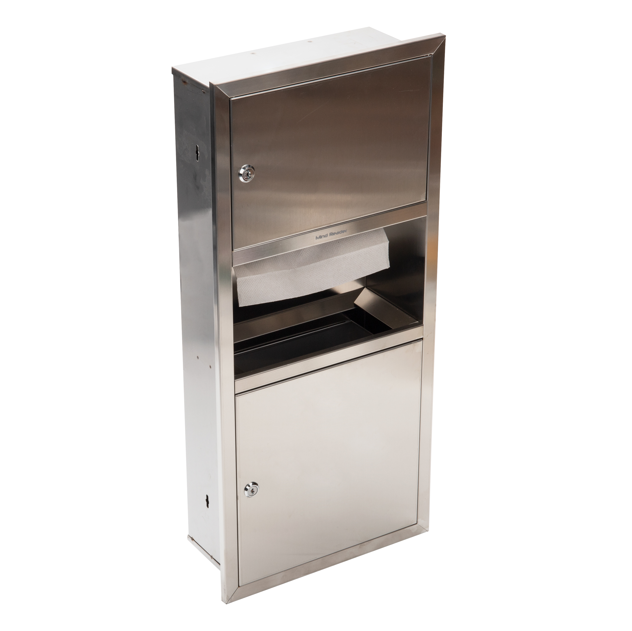 Mind Reader WallMounted Commercial Paper Towel Dispenser, Garbage