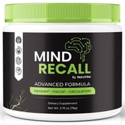 Mind Recall   Daily Formula with a Natural Blend to Help Maintain Focus, Memory & Concentration | Clean, Gentle, Easy-to-Take Powder for Everyday Sharpness 30 Servings