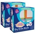 thumbnail image 1 of Mind Sparks Dry Erase Blocks, Assorted Colors, 3" x 3", 4 Blocks Per Set, 2 Sets, 1 of 3
