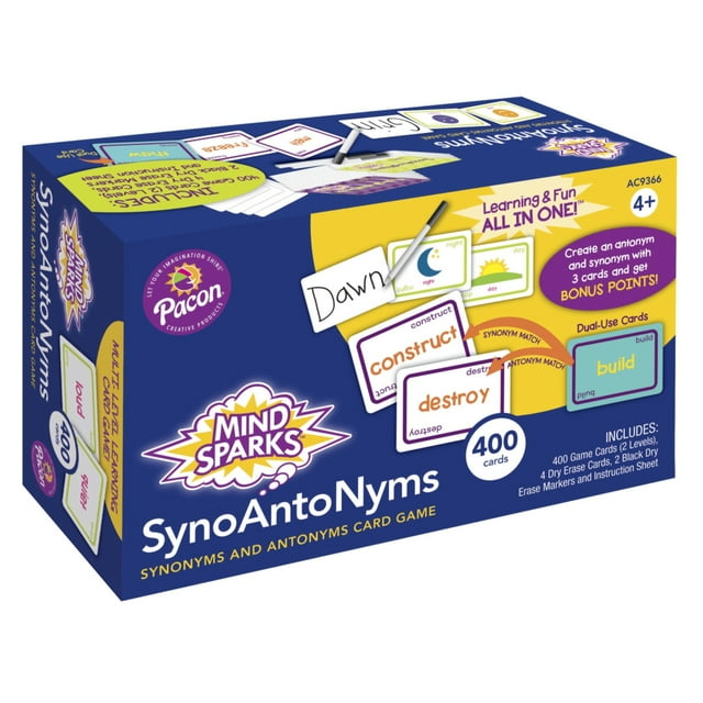 Mind Sparks, Pacac9366, Synoantonym Card Game, 1 Each, Assorted