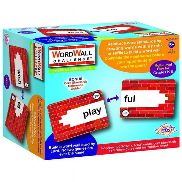 Mind Sparks Prefixes & Suffixes WordWall Challenge Card Game