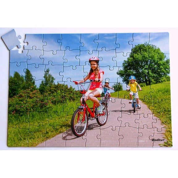 Mind Start Puzzles Biking 63 Piece Large Piece Jigsaw Puzzle
