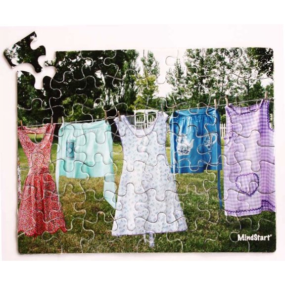 Mind Start Puzzles Wash on the Line 63 Piece Large Piece Jigsaw Puzzle