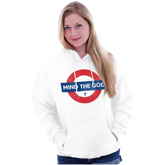 Mind The God Metro Pun Religion Hoodie Sweatshirt Women Men Brisco Brands S