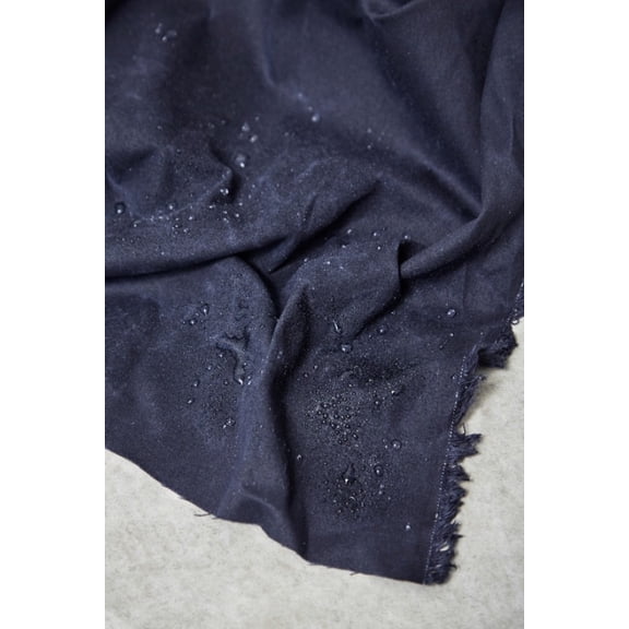 Mind The MAKER Light Waxed Cotton Fabric Indigo Night - per yard