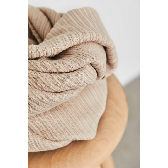 Mind The MAKER Selanik Rib Textured Stretch Knit Fabric Dune - per yard