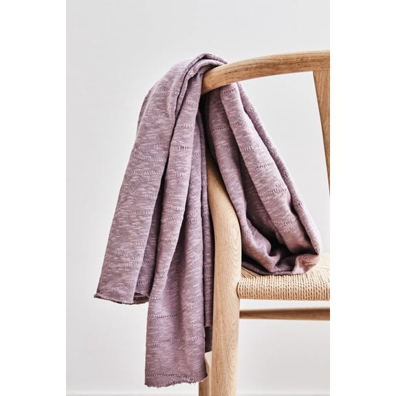 Mind The MAKER Slub Jacquard Sweater Knit Stretch Fabric Lilac - per yard